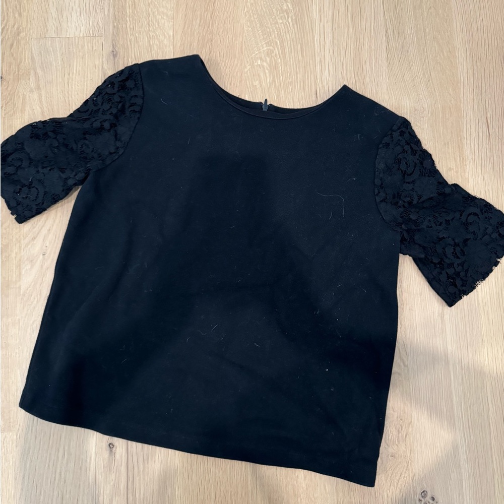 loft black lace blouse